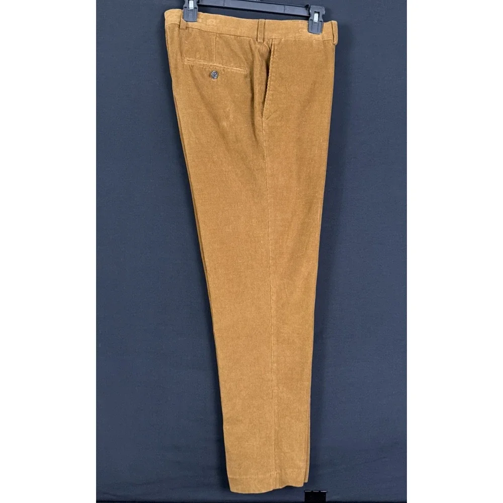 Lands' End Men's Tailored Fit Corduroy Pants Brown 34x30